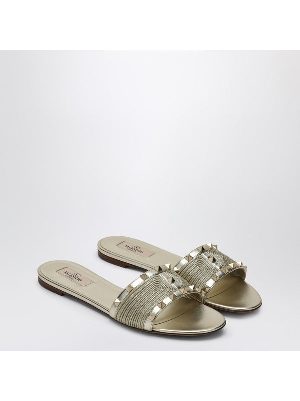 ROMAN Studded Leather Slides