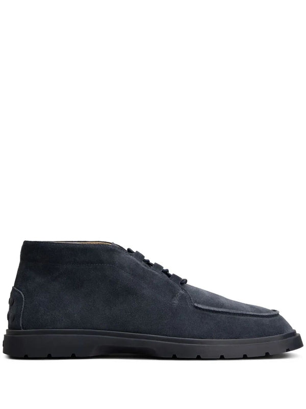 Tods Navy Lace Up Boots