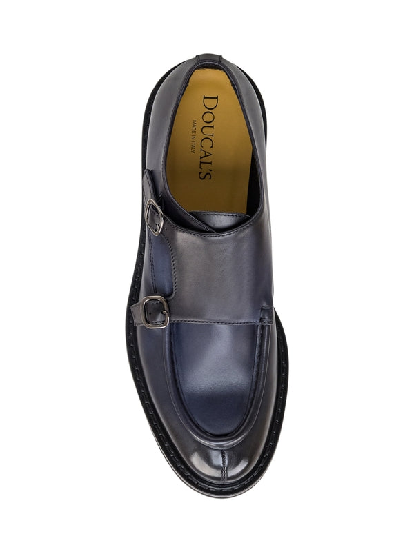 Brushed Leather Monkstrap Shoes