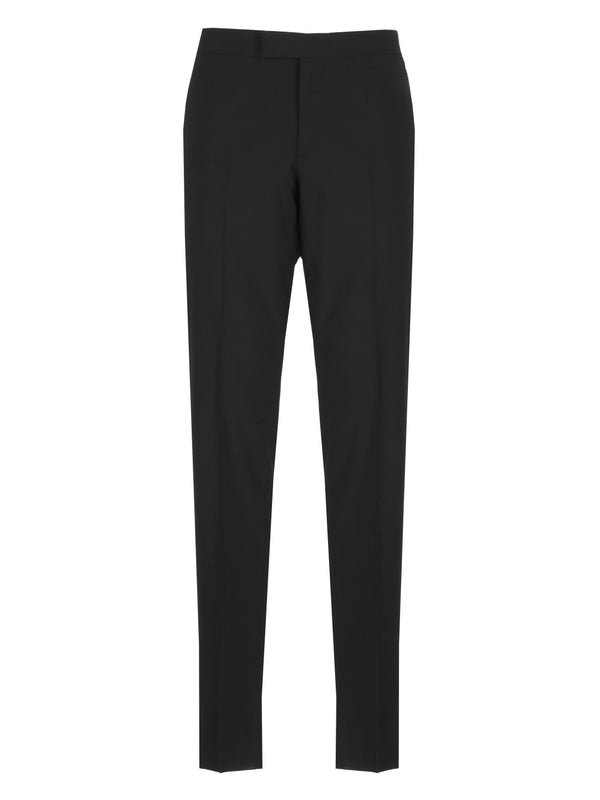 Straight Virgin Wool Tailored Pants