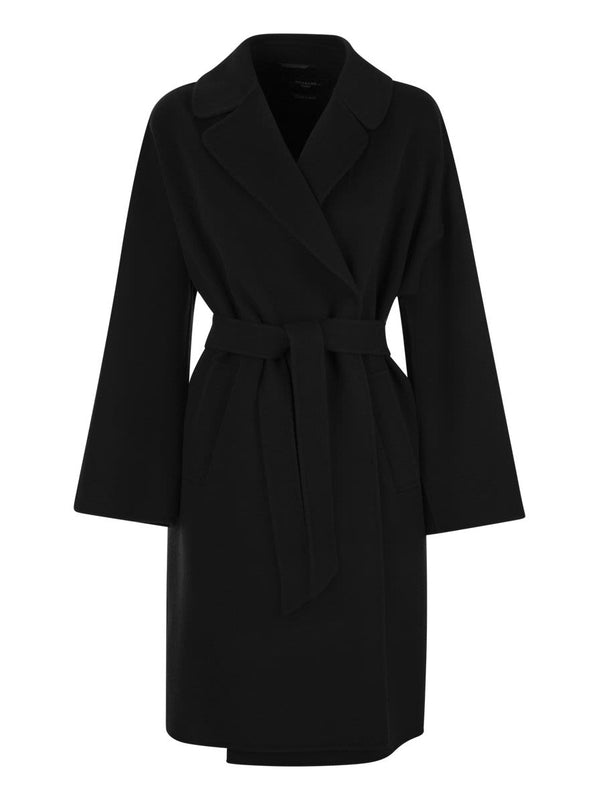 Civada Belt Detail Wool Blend Coat