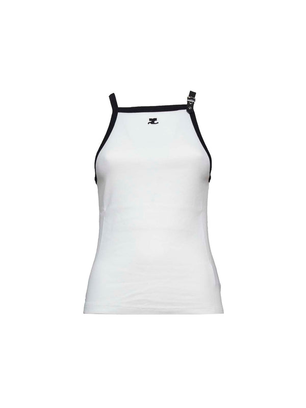 Logo Patch Buckle Strap Tank Top