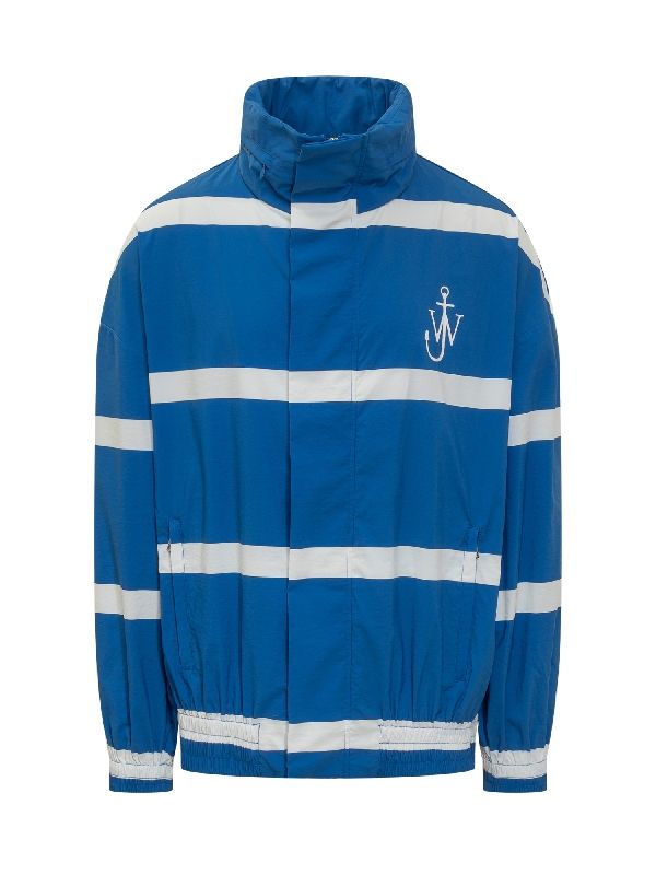 Anchor Logo Stripe High Neck Jacket