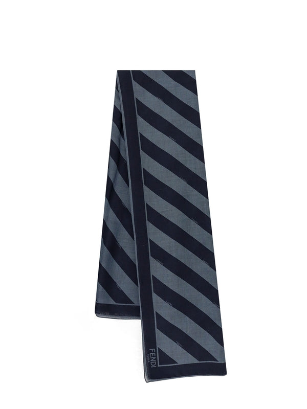 Stripe Silk Wool Scarf