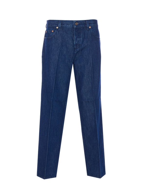 Back Logo Patch Denim Pants