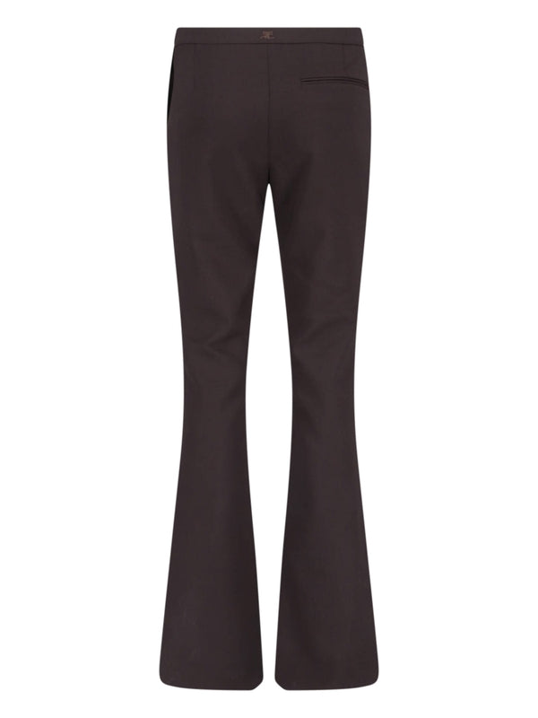 Courrèges - Back Logo Wool Blend Pants - Jente