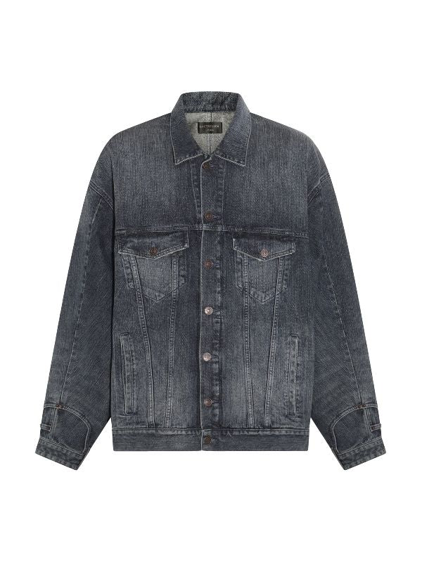 Deconstructed Washing Over Denim Jacket