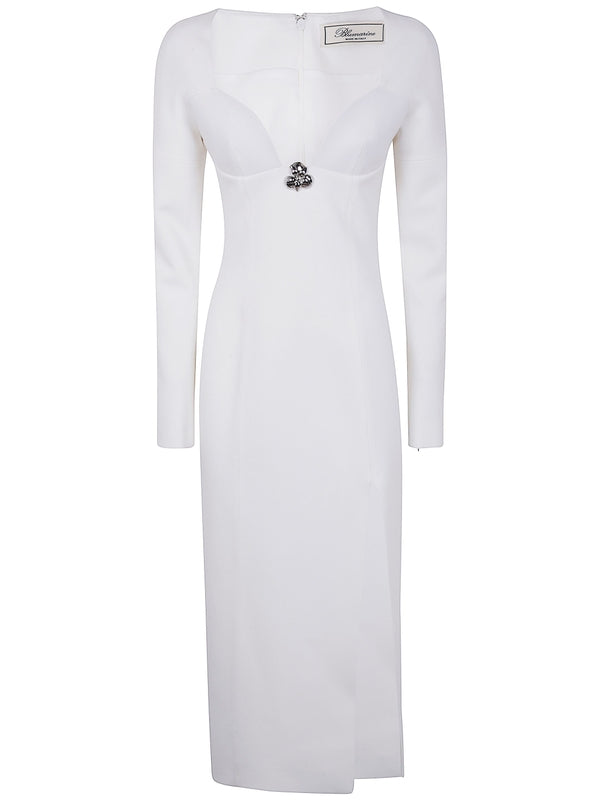 Blumarine White Midi Dress
