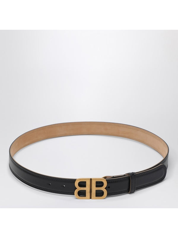 BB Buckle Leather Belt