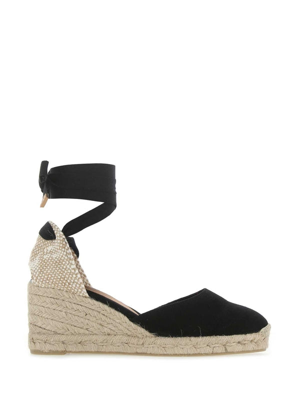 Castañer Black Wedge Sandals