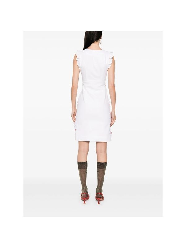 Flower Embellished Bow Detail Midi Dress