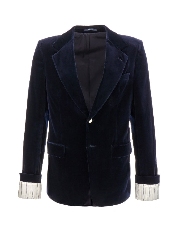 Stretch Velvet Cotton Single Jacket