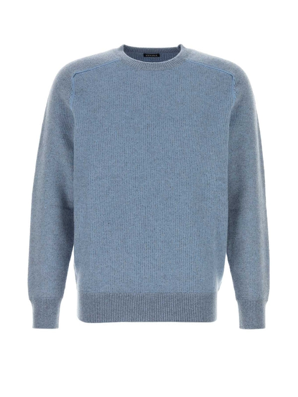 Z Zegna Blue Knitted