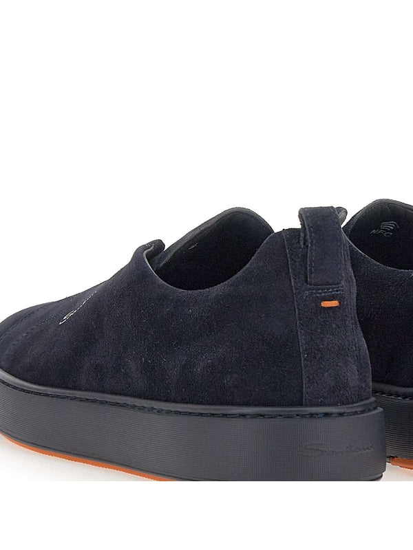 Santoni Navy Low Top Sneakers