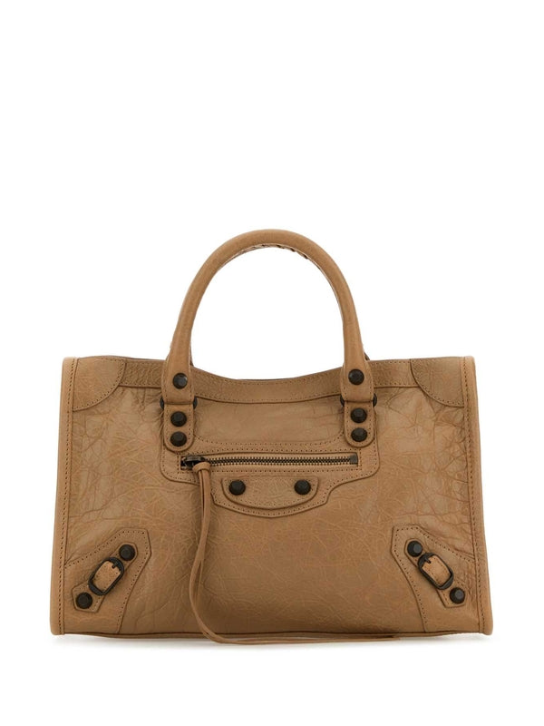 Balenciaga City Small Brown Tote Bags