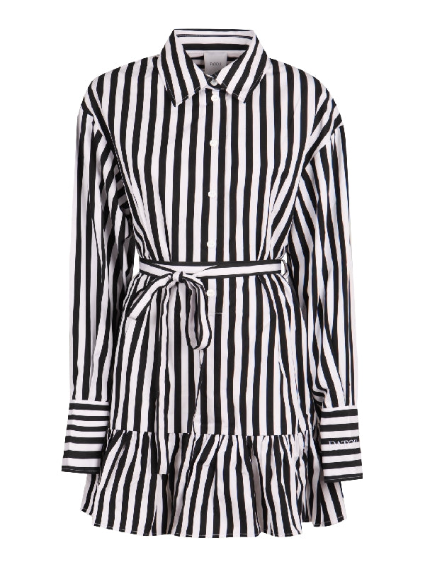 Stripe Cotton Shirt Dress