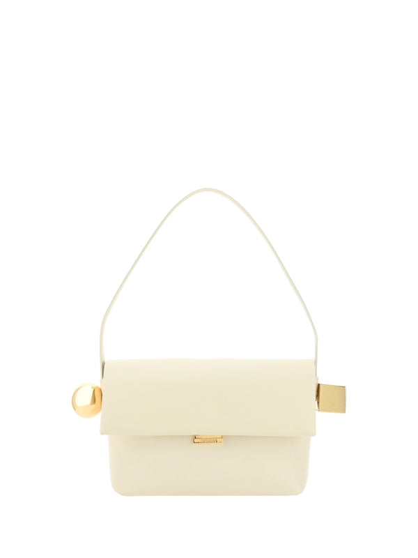 Rond Carre Flap Leather Shoulder Bag
