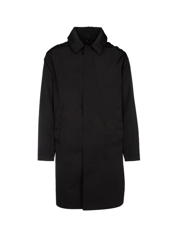 Single Breasted Nylon Cotton Coat