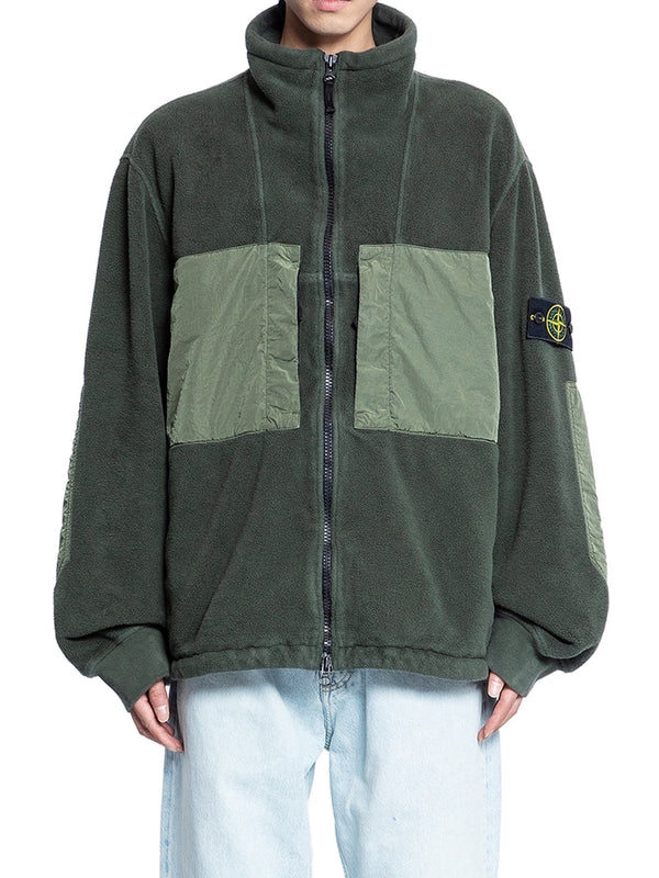 Wappen Patch Fleece Zip-Up Jacket