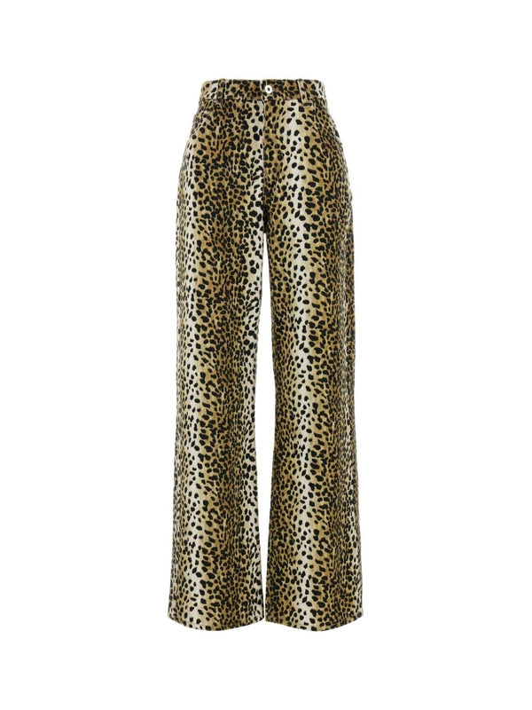 Leopard Pattern Cotton Pants