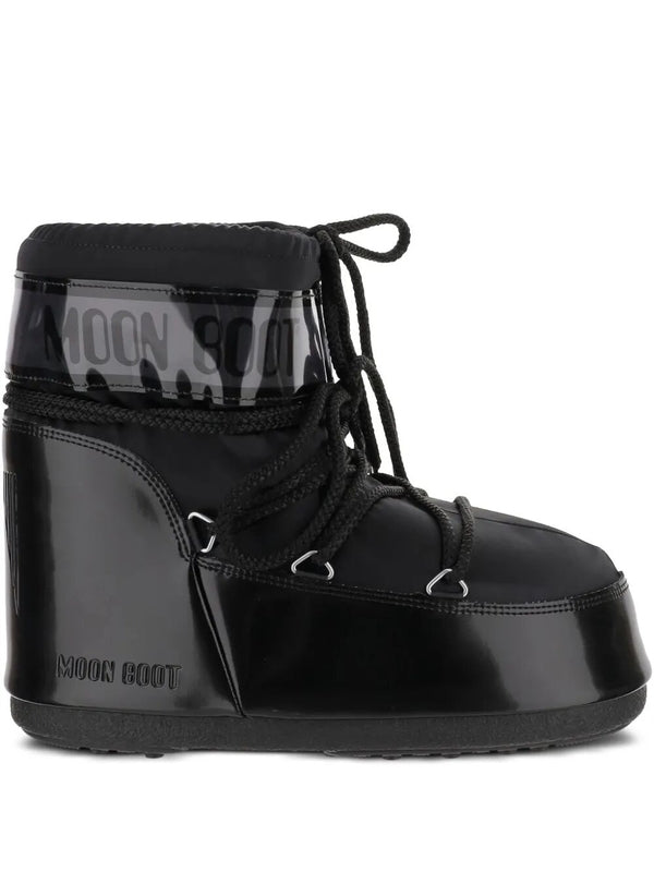 Moonboots Black Lace-Up Boots