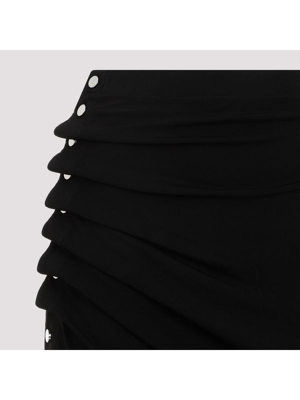 Asymmetrical Button Detail
  Midi Skirt