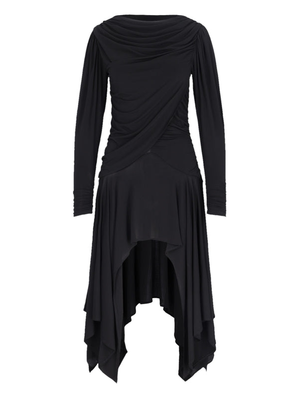 Melinda Drape Asymmetric Dress