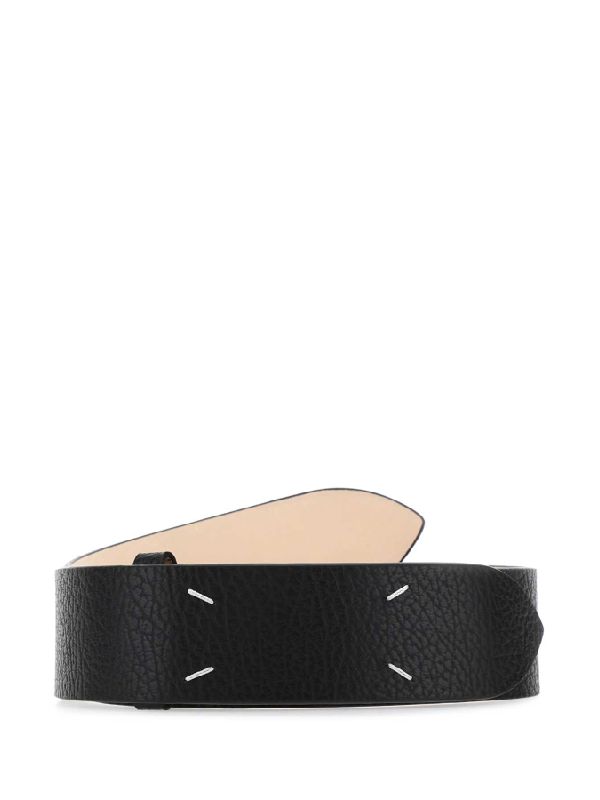 Stitch Detail Leather Belt