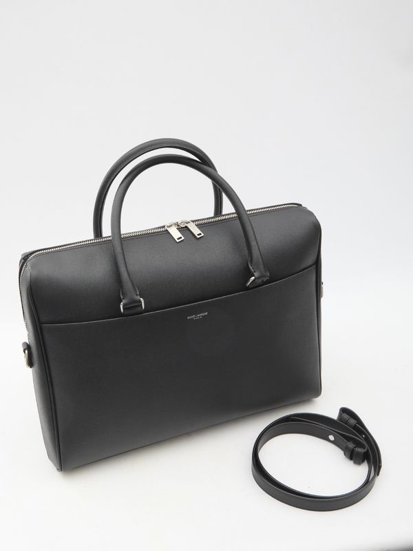 Logo Leather Briefcase