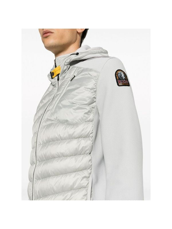 Nolan Logo Patch Hooded Padded Cardigan