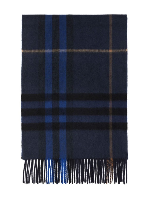 Check Fringe Cashmere Scarf