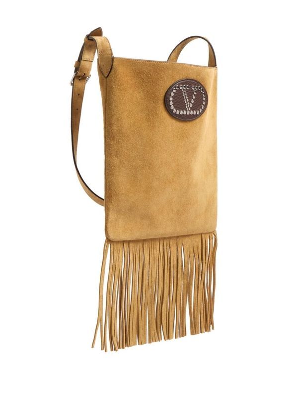 V Logo
  Decoration Fringe Crossbody Bag