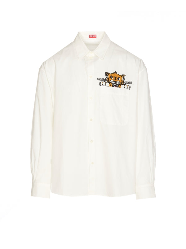 Tiger Logo Cotton Shirt
