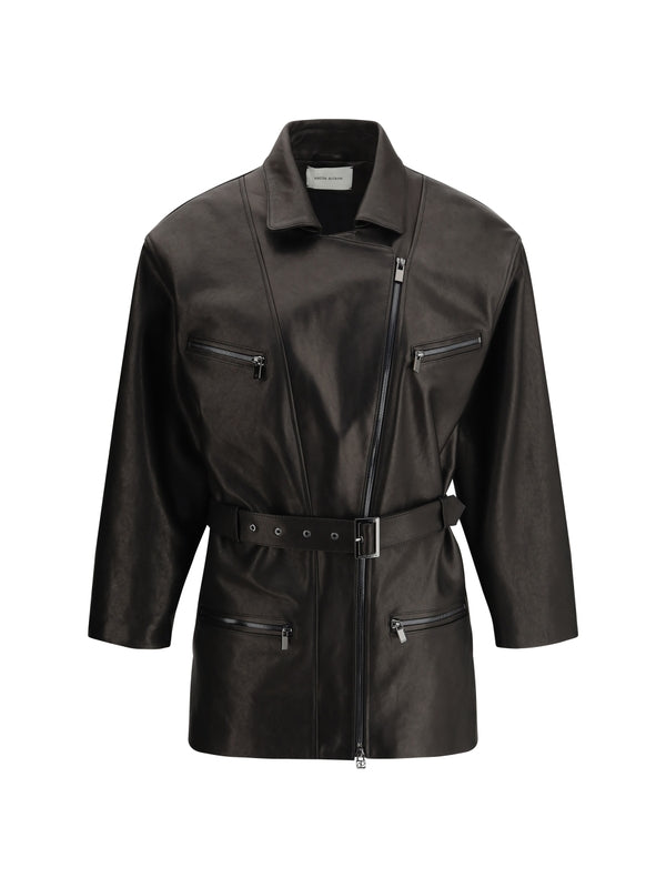 Belt Leather Biker Jacket