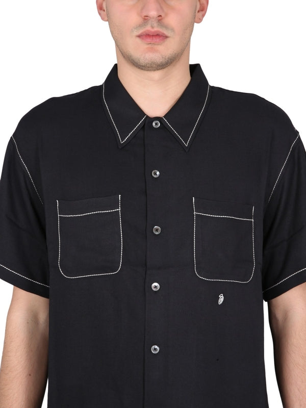 Contrast Stitch Short Sleeve Shirt