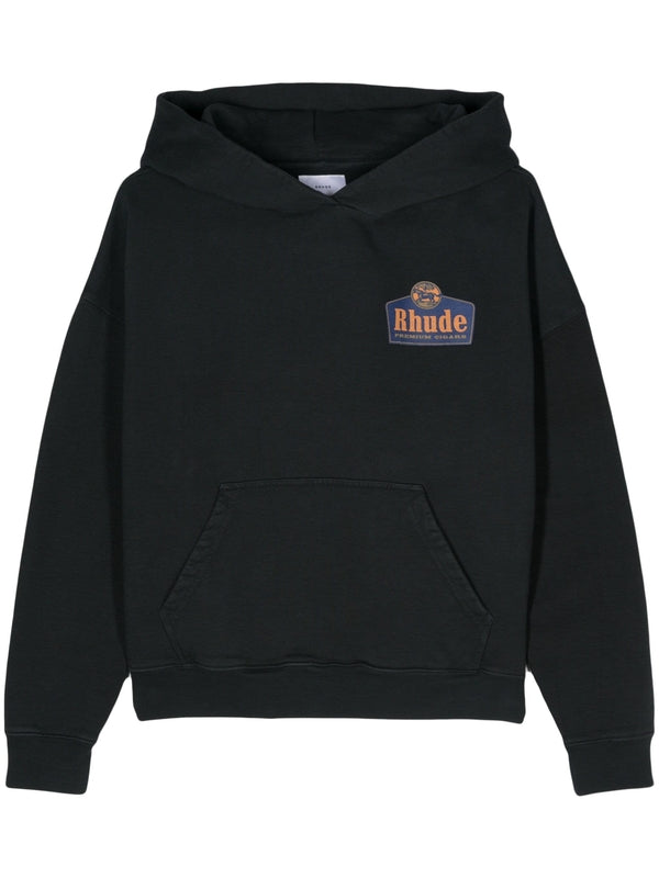 logo-print cotton hoodie Hoodies