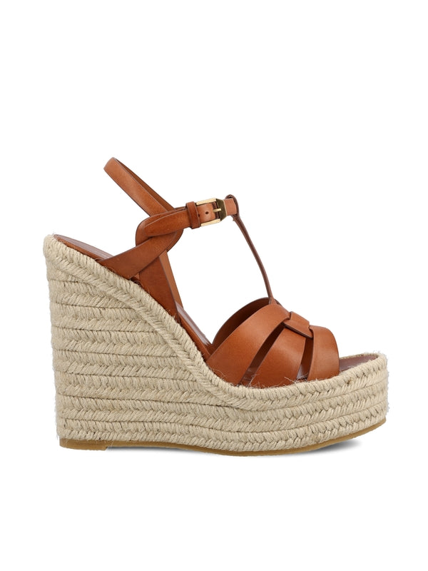 Tribute Leather Wedge Sandals