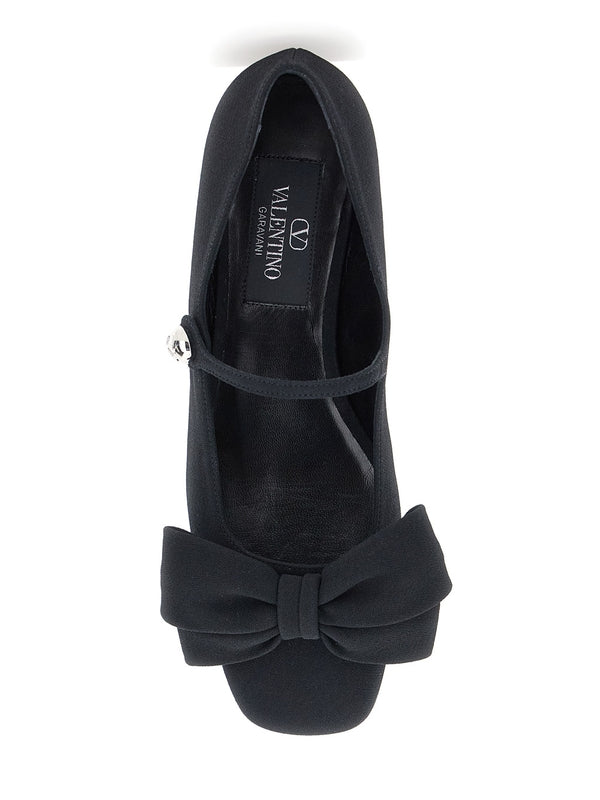 BALLERINA | VALENTINO GARAVANI BOWJANE | T. 20 | TESSUTO CREPES/PALLADIUM LOGO BUTTON Flat Shoes