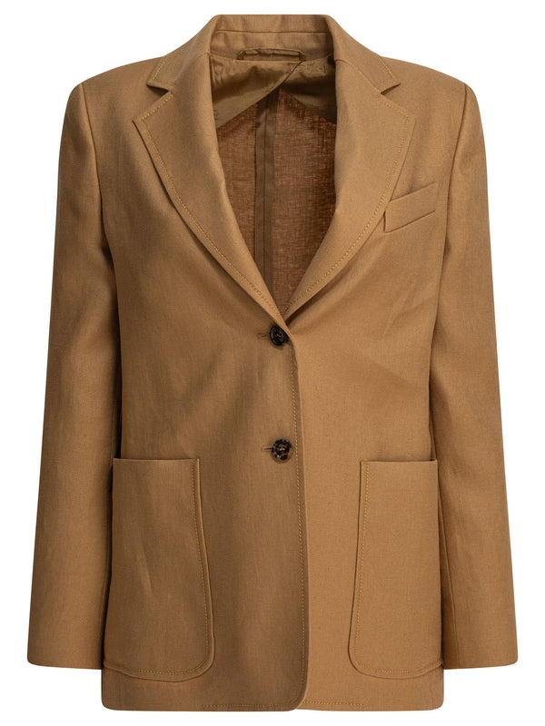 Single-Breasted Linen Jacket