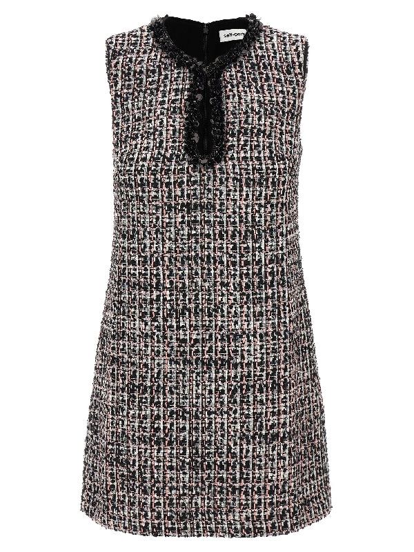 Boucle Sleeveless Mini Dress