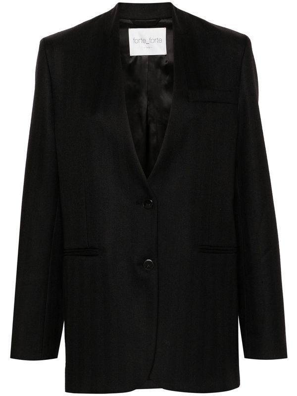 Single-breasted Wool Tailored Jacket