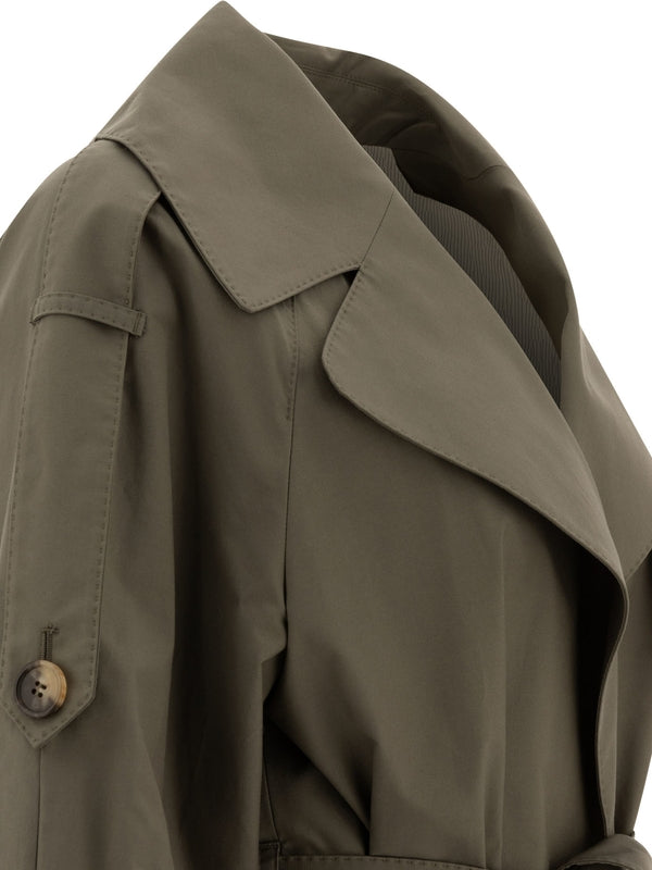 Belt Detail Cotton Blend Trench Coat