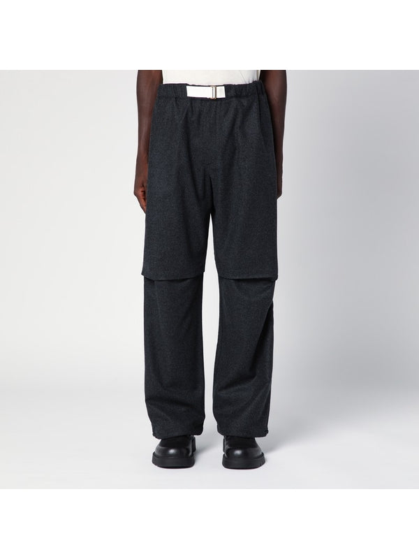 Straight Leg Wool Track Pants