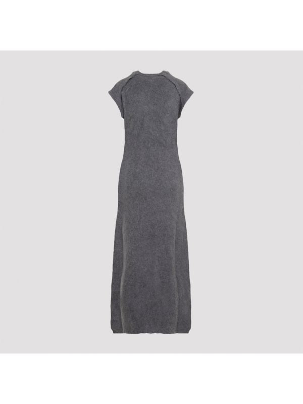 Wool Blend Knit Long Dress