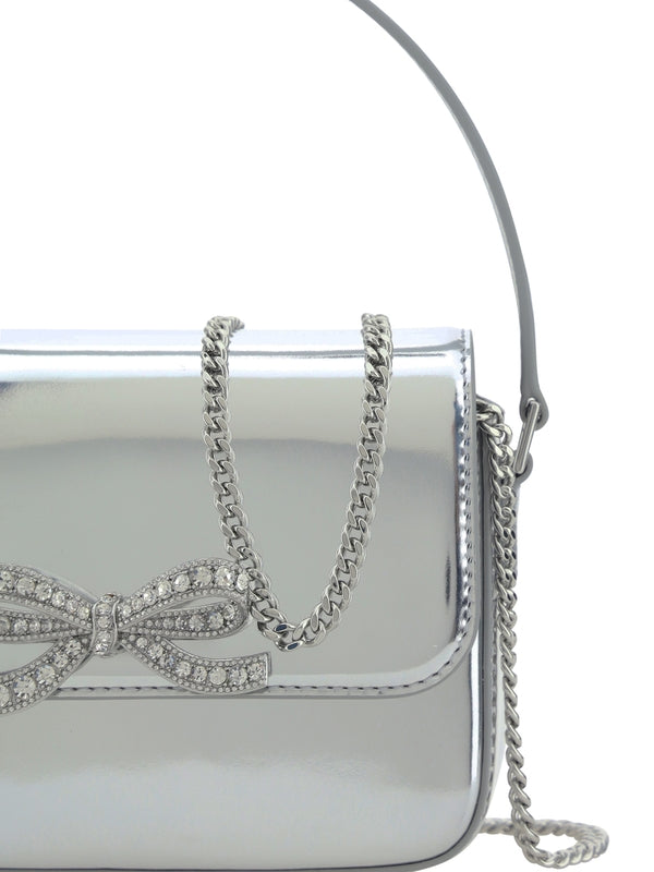 Metallic Leather Micro Crossbody Bag