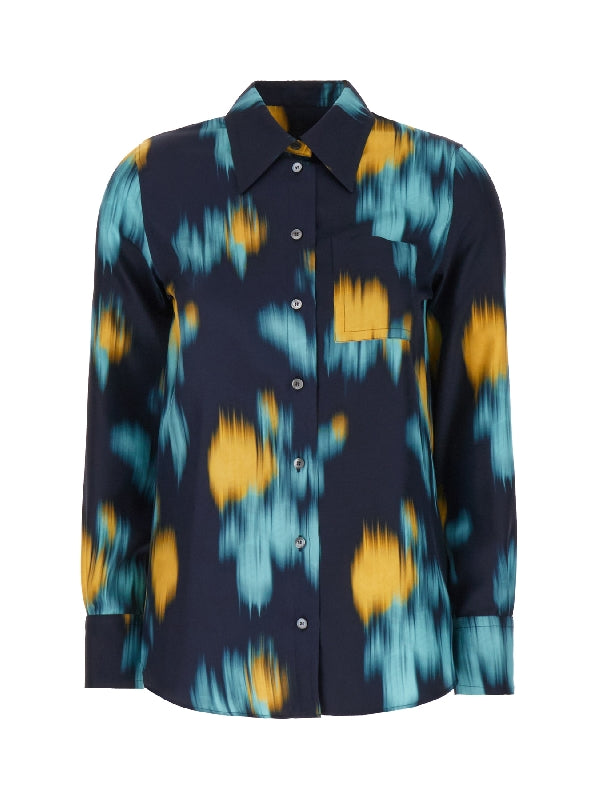 Allover Printing Silk Shirt