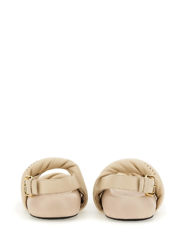 Twist Padding Leather Sandals