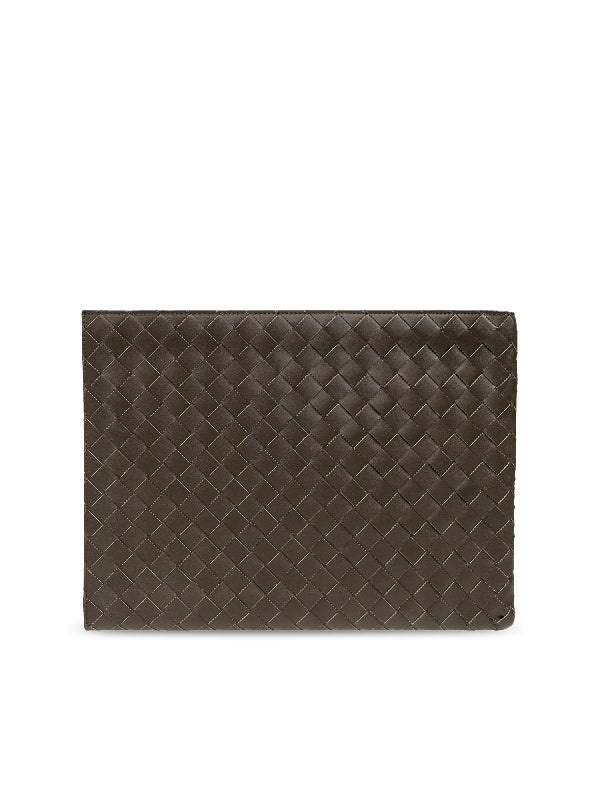 Intrecciato Leather Clutch Bag