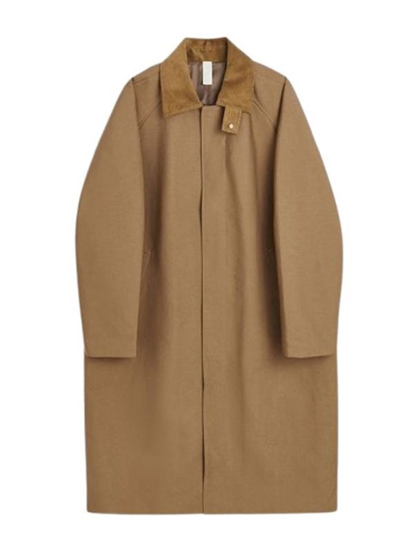 Raglan Corduroy Collar Coat