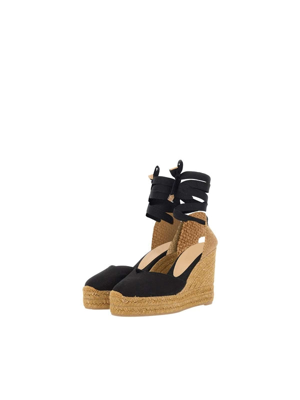 Castañer Black Wedge Sandals
